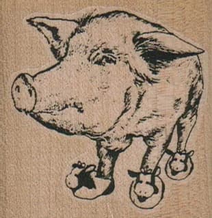 Pig/cow Slippers 2 1/4 X 2