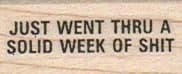 Just Went Thru A Solid Week 3/4 X 1 1/4