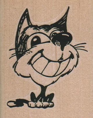 Cat With Big Smile 2 1/4 X 2 3/4
