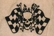 Skeleton And Racing Flags 2 X 1 1/4