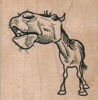 Big Headed Horse 2 1/4 X 2 1/4