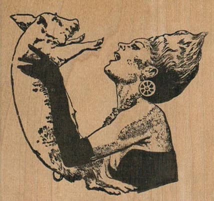 Lady With Pig 3 1/4 X 2 3/4