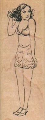 Scantily Clad Lady 1 1/4 X 3