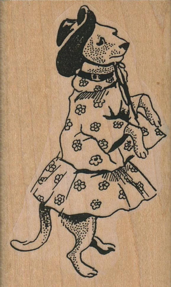 Cowgirl Dog 2 X 3 1/4