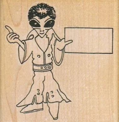 Alien/jumpsuit With Sign 2 3/4 X 2 3/4