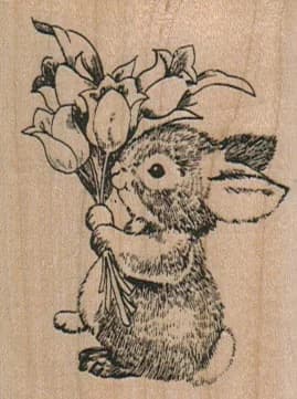 Bunny With Bouquet/large 2 X 2 1/2