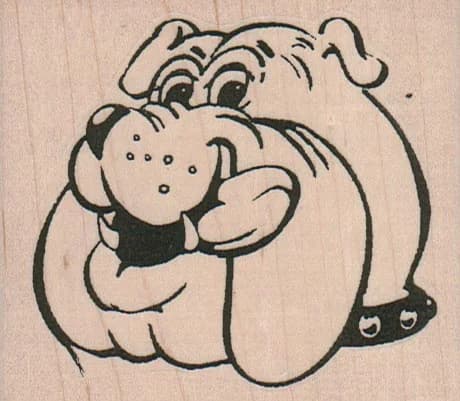 Bulldog Licking Lips 3 1/4 X 2 3/4