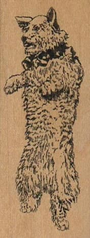 Standing Terrier Dog 1 3/4 X 3 1/4
