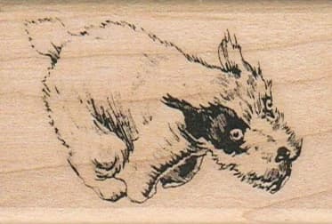Dog Running 1 3/4 X 2 1/2