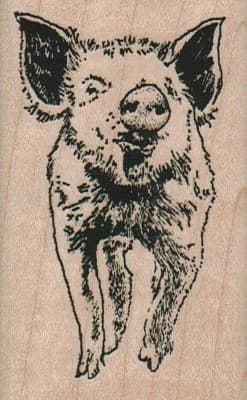 Pig Running Forward 1 3/4 X 2 3/4