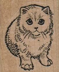 Cat Face On 1 1/2 X 1 3/4