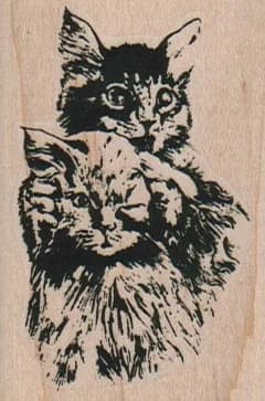 Two Cats 1 3/4 X 2 1/2