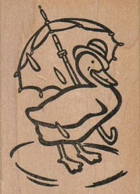 Duck With Umbrella 2 X 2 3/4