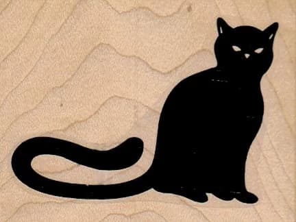 Black Cat/long Tail 3 X 2 1/4