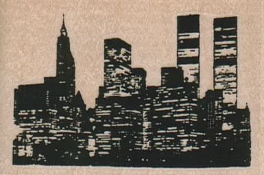 Skyscrapers Side View 2 3/4 X 1 3/4
