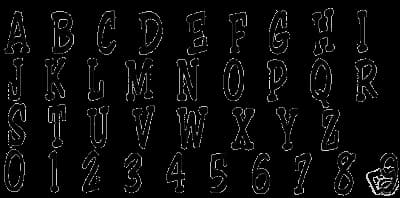Standard Alphabet & Numbers (unmounted)