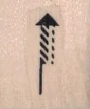 Rocket or Firework 3/4 x 3/4
