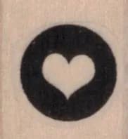 Heart In Circle 3/4 x 3/4