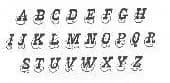 Small Flourish Alphabet Unmounted