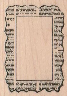 Newspaper Print Stamp Border 1 3/4 X 2 1/4