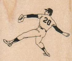 Baseball Player 1 3/4 X 1 1/2