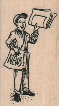 Newspaper Person 1 1/2 X 2 1/2