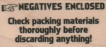 Negatives Enclosed 1 1/2 X 3