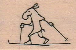 Moose Cross Country Skiing 1 1/4 X 1 3/4
