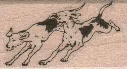 Two Running Dogs 1 X 1 1/2