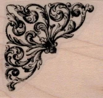 Vintage Corner Flourish 1 3/4 X 1 3/4