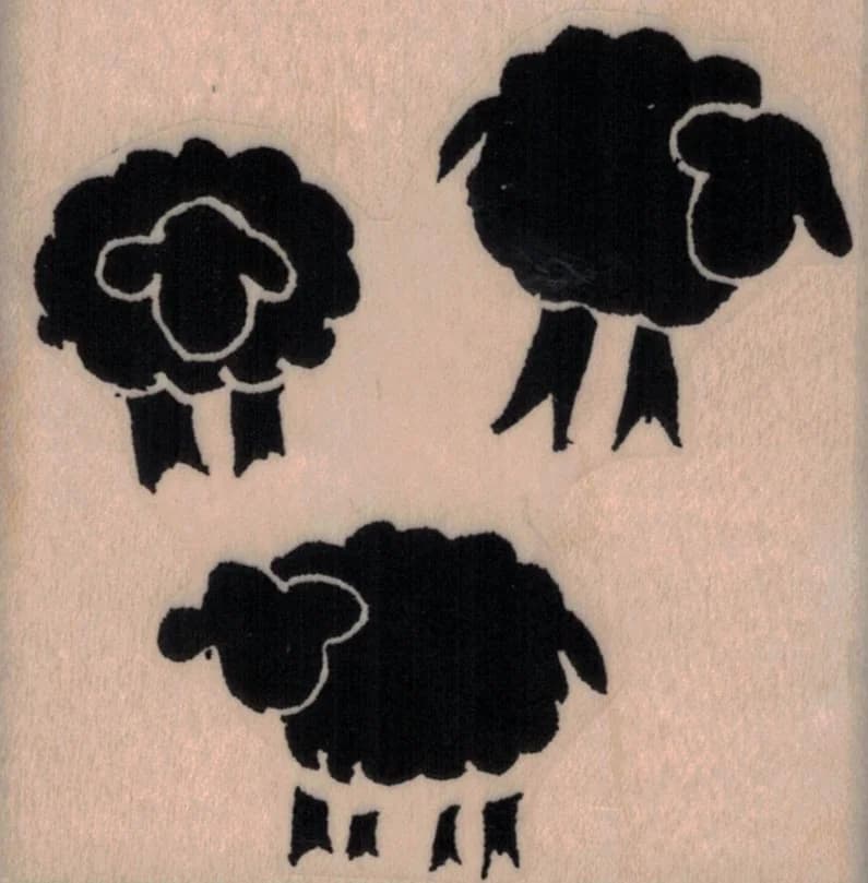 Ethos 3 Sheep By Tina Walker 2 3/4 X 2 3/4