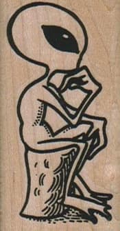 Alien Thinker 1 1/2 X 2 1/4