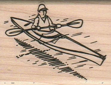 Man Kayaking 2 X 2 1/2