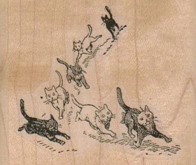 Running Kitties 2 3/4 X 2 1/4