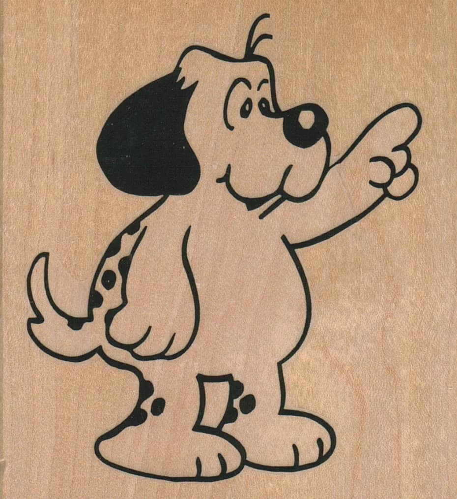 Dog Pointing 3 1/4 X 3 1/2