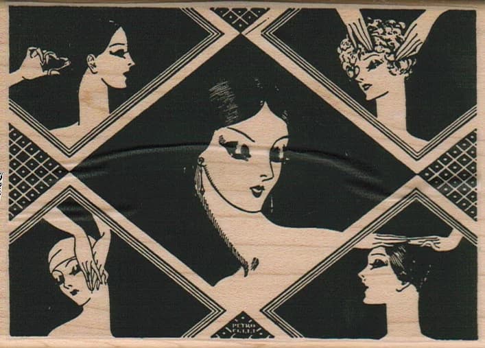 Beauty Parlor Faces 3 1/2 X 4 3/4