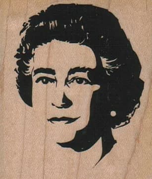 Queen Elizabeth Ii 2 1/4 X 2 1/2