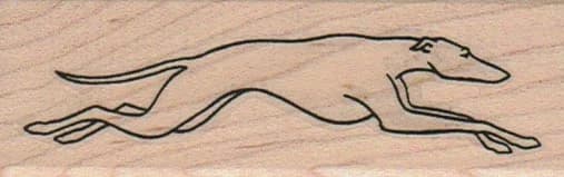 Greyhound Dog Running 1 1/4 X 3 1/2