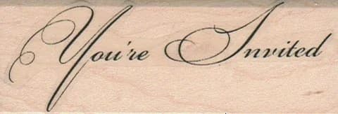 You're Invited/fancy Script 1 1/4 X 3 1/4