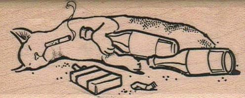 Wasted Cat 1 1/2 X 3 1/2
