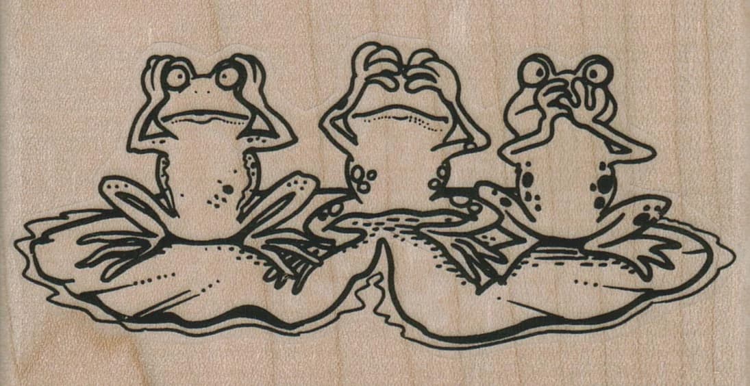 Hear No See No Frogs 3 3/4 X 2
