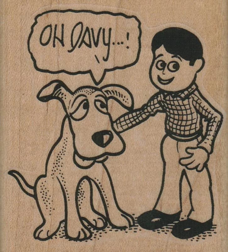 A Boy And His Dog 2 1/2 X 2 3/4