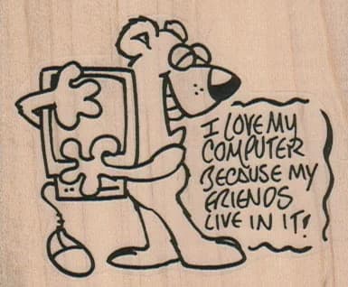 I Love My Computer/dog 2 3/4 X 2 1/4