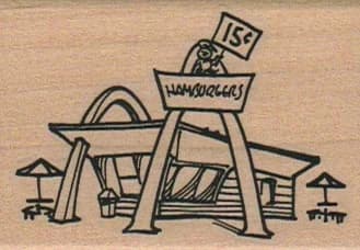 15 Cent Hamburgers 1 3/4 X 2 1/4