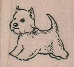 West Highland Terrier 1 3/4 X 1 1/2