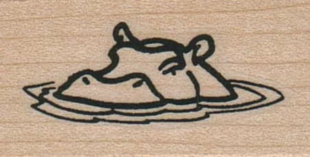 Hippo Head In Water 1 X 1 1/2