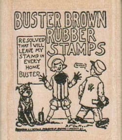 Buster Brown Rubber Stamps 1 3/4 X 2