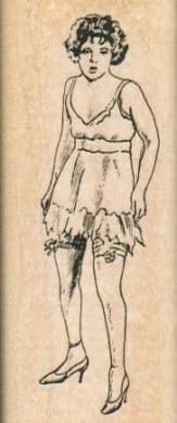 Bloomers And Garter Lady 1 1/4 X 3