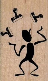 Juggling Rubber Stamps 1 1/4 X 2