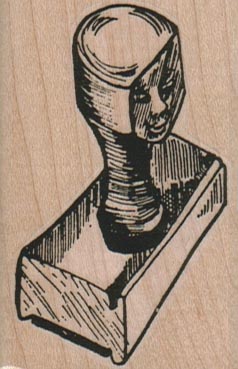Rubber Stamp With Handle 1 3/4 x 2 1/2
